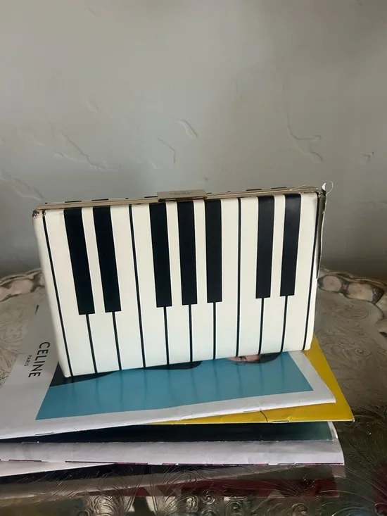 kate spade Black and White Piano Key Clutch - Picture 3 of 12
